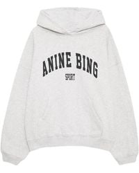 Anine Bing - Vintage-Style Grauer Hoodie-Sweatshirt - Lyst
