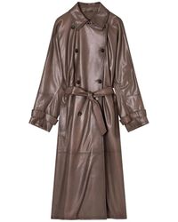 Emporio Armani - Taube Grauer Mantel Mit Doppelreihiger Knopfleiste - Lyst