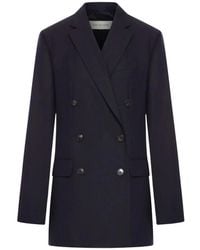 Dries Van Noten - Jassen ,Blauw ,Wol Double-Breasted Blazer - Lyst