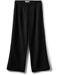 Sofie Schnoor - Broeken ,Zwart ,Katoen Reinesw Wide Leg Broeken - Lyst