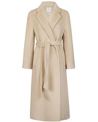Eleventy - Langer Mantel Mit Gürtel - Lyst