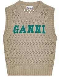 Ganni - Round-Neck Knitwear - Lyst