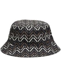 Emporio Armani - Grauer cloche hut mit adler-logo - Lyst