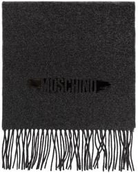 Moschino - Wollschal Mit Fransen - Lyst