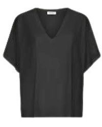 Dondup - Overhemden ,Zwart ,Zwarte V-Hals T-Shirt Met D-Logo - Lyst