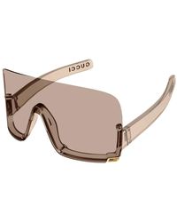Gucci - GG1631S-010 Oversized Shield Sunglasses - Lyst