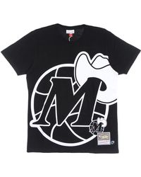 Mitchell & Ness - Tops ,Zwart ,Katoen Nba Big Face Tee Zwart - Lyst