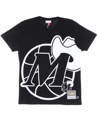Mitchell & Ness - Tops ,Zwart ,Katoen Nba Big Face Tee Zwart - Lyst