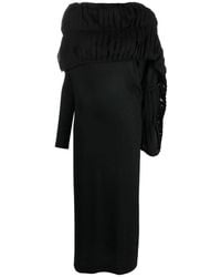 Yohji Yamamoto - Kleedjes ,Zwart ,Midi Jurken - Lyst