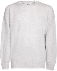 MSGM - Round-Neck Knitwear - Lyst