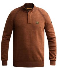 PME LEGEND - Truien & Vesten ,Bruin ,American Classic Pullover Met Flight Pocket - Lyst