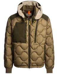 Parajumpers - Jassen ,Groen ,Katoen Korte Gewatteerde Jas Met Capuchon - Lyst