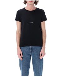 Saint Laurent - Logo Cotton T -shirt - Lyst