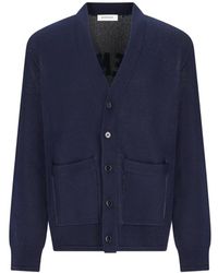 Givenchy - Truien & Vesten ,Blauw ,Katoen V-Neck Cardigan - Lyst