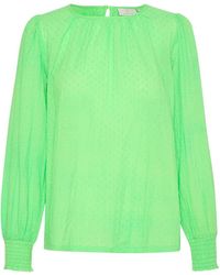 Kaffe - Overhemden ,Groen ,Katoen Lenteboeket Lange Mouw Blouse - Lyst