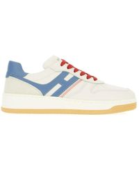 Hogan - Schoenen ,Wit ,Leer Multikleur Leren Sneakers Met Side H - Lyst