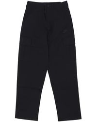 Nike - Fitness ,Zwart ,Katoen Cargo Broek Zwart Ripstop Katoen - Lyst