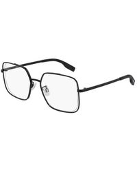McQueen - Moderne Ronde Zonnebril Zwarte Frame - Lyst