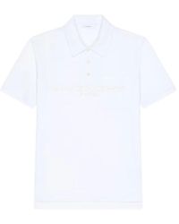 Givenchy - Tops ,Wit ,Katoen Polo Van Katoen En Zijde Met Paris Jacquard - Lyst