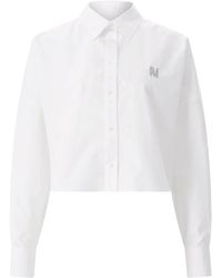 MSGM - Cropped Katoenen Shirt - Lyst