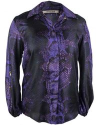 Roberto Cavalli - Snake-Print Silk Shirt - Lyst