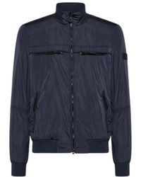 Peuterey - Giacca biker in nylon blu - Lyst