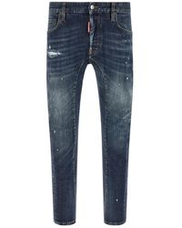 DSquared² - Jeans ,Blauw ,Katoen Tidy Biker Jeans - Lyst