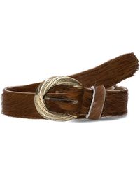 Notre-v - Accessoires ,Bruin ,Wol Bruin Ponyhair Riem Voor Vrouwen - Lyst