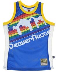 Mitchell & Ness - Fitness ,Veelkleurig ,Polyester Denver Nuggets Basketbal Tanktop - Lyst