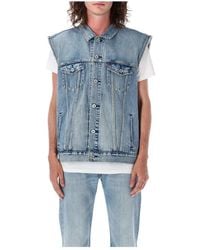 Levi's - Gilet denim classico - Lyst