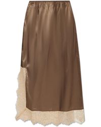 Munthe - Rokken ,Bruin ,Polyester Ravn Skirt - Lyst
