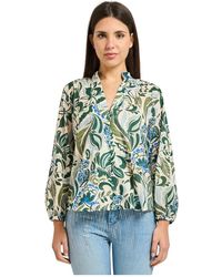 iBlues - Overhemden ,Veelkleurig ,Katoen Shirt Met Bloemenprint - Lyst
