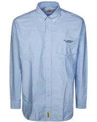 B.D. Baggies - Overhemden ,Blauw ,Camicia Logo Bd - Lyst