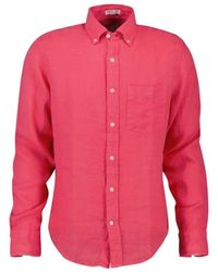 GANT - Leinen Freizeithemd - Lyst