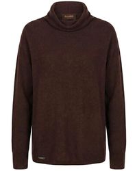 Moorer - Pullover Mit Hohem Kragen Und Langen Ärmeln - Lyst