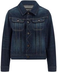 Tom Ford - Japanese Stonewashed Denim Jacket - Lyst