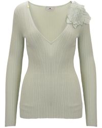 Elisabetta Franchi - V-Neck Knitwear - Lyst
