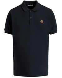 Bally - Blaues poloshirt mit gesticktem logo - Lyst