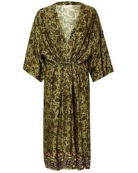 Cream - Kimono Met Paisley Flower Mix - Lyst