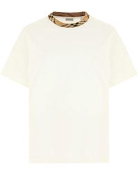 Burberry - Tops ,Wit ,Katoen Ryan T-Shirt - Lyst