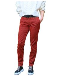 Mason's - Broeken ,Rood ,Katoen Jacqueline Houndstooth Broek - Lyst