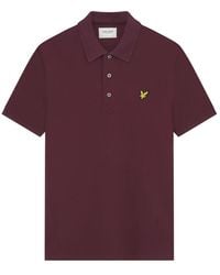 Lyle & Scott - Tops ,Rood ,Katoen Effen Polo Shirt - Lyst
