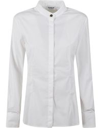Dondup - Overhemden ,Wit ,Shirt Met Lange Mouwen - Lyst
