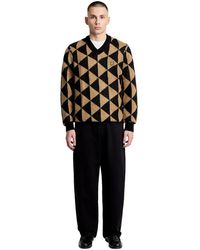 Merrell - Triangle Jacquard V Neck Jumper - Lyst
