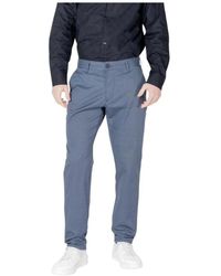 ARMANI EXCHANGE - Blauwe Katoenen Skinny Broek - Lyst