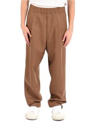 Laneus - Hose Aus Reiner Wolle Mit Elastischem Bund - Lyst