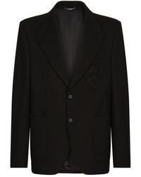 Dolce & Gabbana - Eleganter logo-patch blazer - Lyst