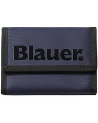 Blauer - Accessoires ,Blauw ,Blauwe Herenportemonnee Met Klittenbandsluiting - Lyst