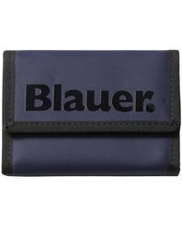 Blauer - Accessoires ,Blauw ,Blauwe Herenportemonnee Met Klittenbandsluiting - Lyst