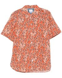 Paul Smith - Overhemden ,Oranje ,Katoen Field Floral Cotton Seersucker Shirt - Lyst